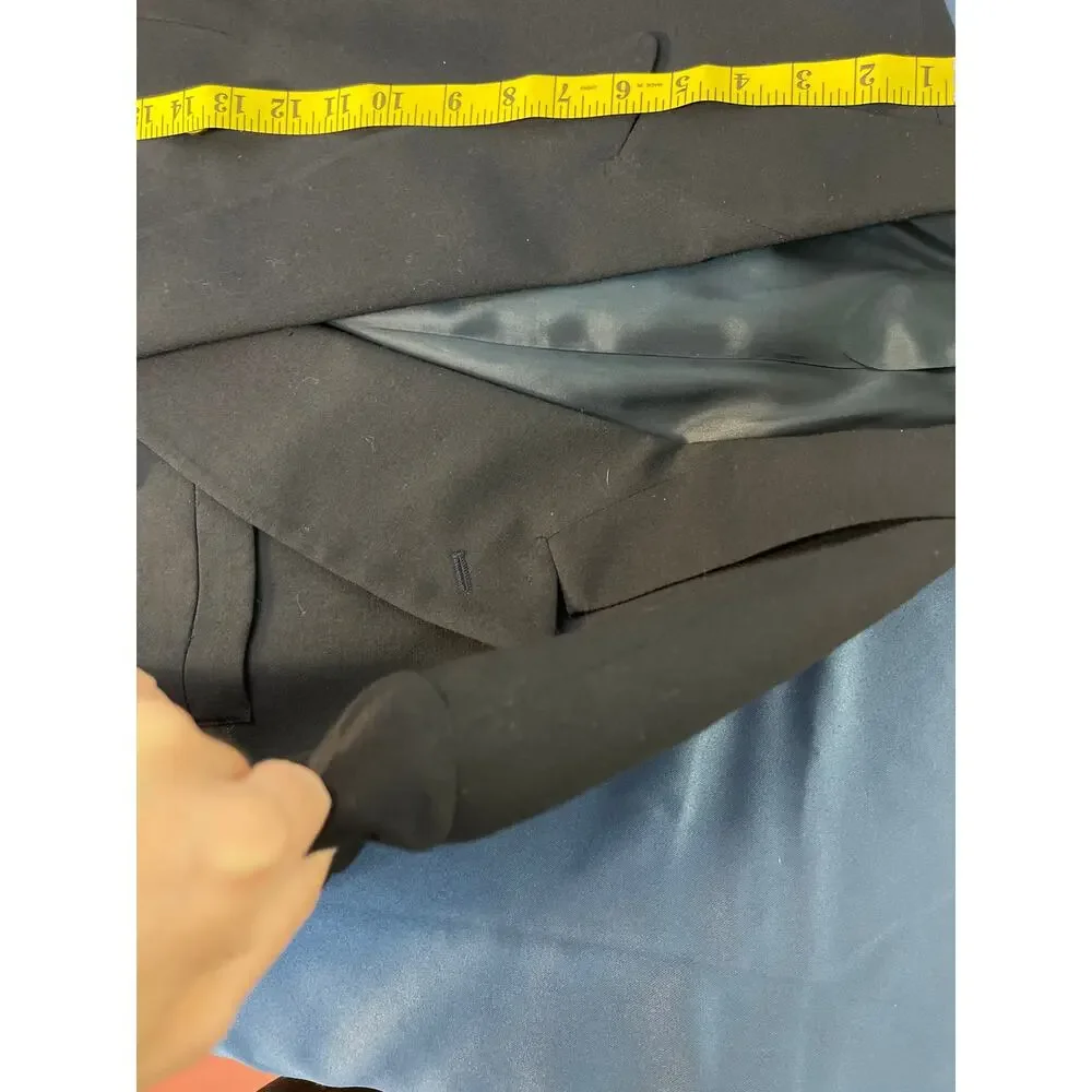 Meeting Street Pickford Regular‎ Blazer Color Black Worsted Wool 44